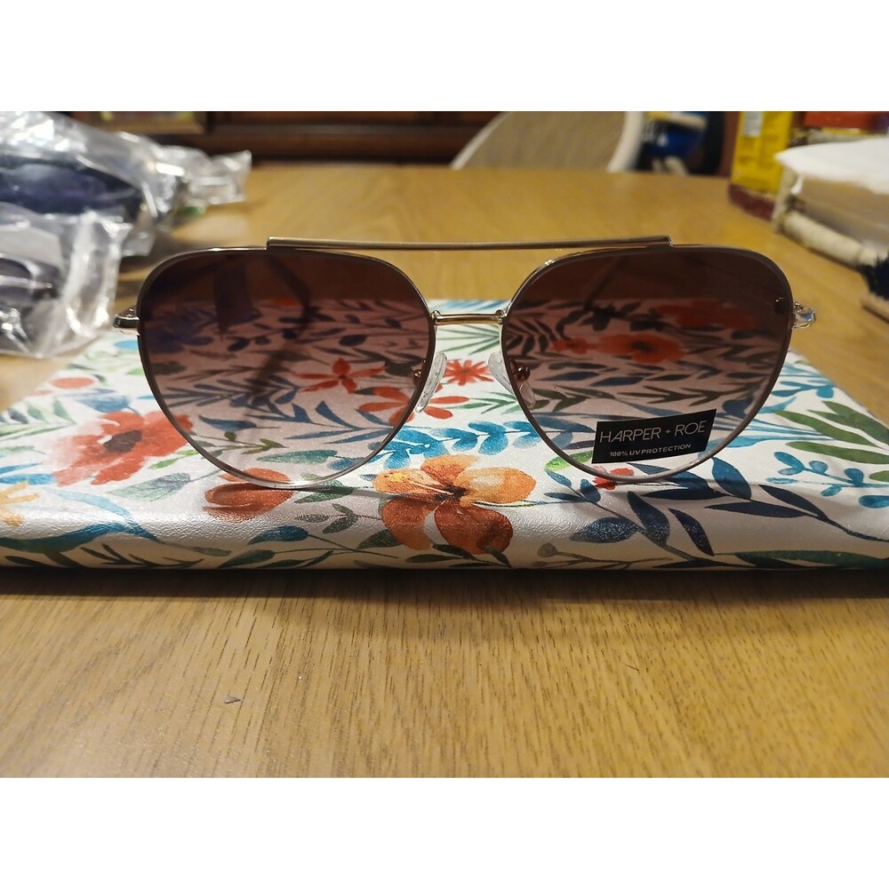 Harper Roe Sunglasses HR3000 718 Gold Metal Frames 11-1-29